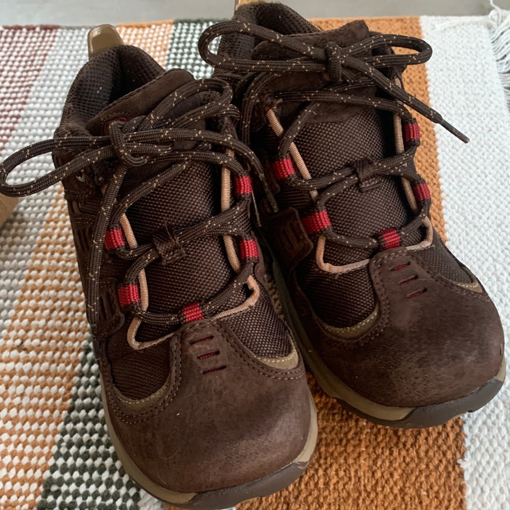 Kids Brown and Red Outdoor Boots